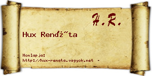 Hux Renáta névjegykártya